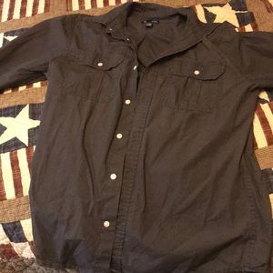 Gap grey button up